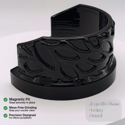 OpenWork 58mm Coffee Dosing Funnel – Magnetic Fit for Allground Grinder – Black Portafilter Ring