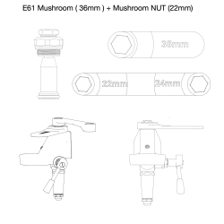 Plastic Wrench Set for E61 Group Head – Fits ECM, Rocket, Profitec
