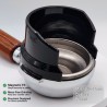 58mm Coffee Dosing Funnel – Magnetic Fit for Allground Grinder – Black Portafilter Ring